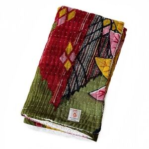 NWOT Handmade Colorful Kantha Hand Towel